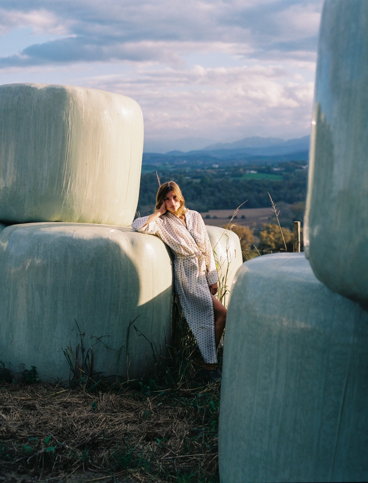 Kimono Chloé Bleu - Scarlette Ateliers