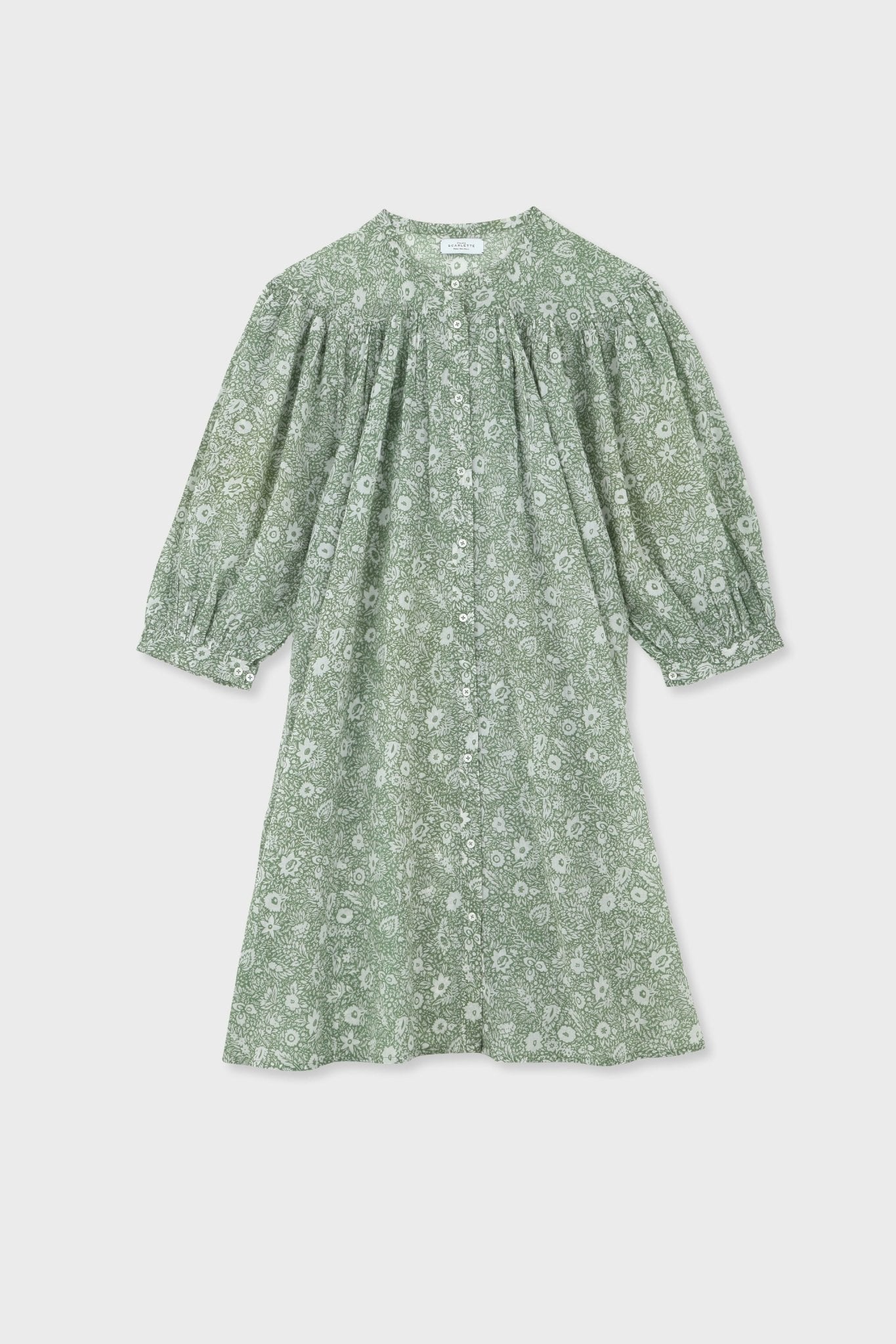 Robe de nuit 19 Victor Vert - Scarlette Ateliers