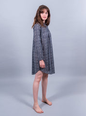 Robe de nuit 3 courte Marge Bleu - Scarlette Ateliers