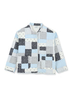 Upload image to gallery, Veste Patchwork Bleu
